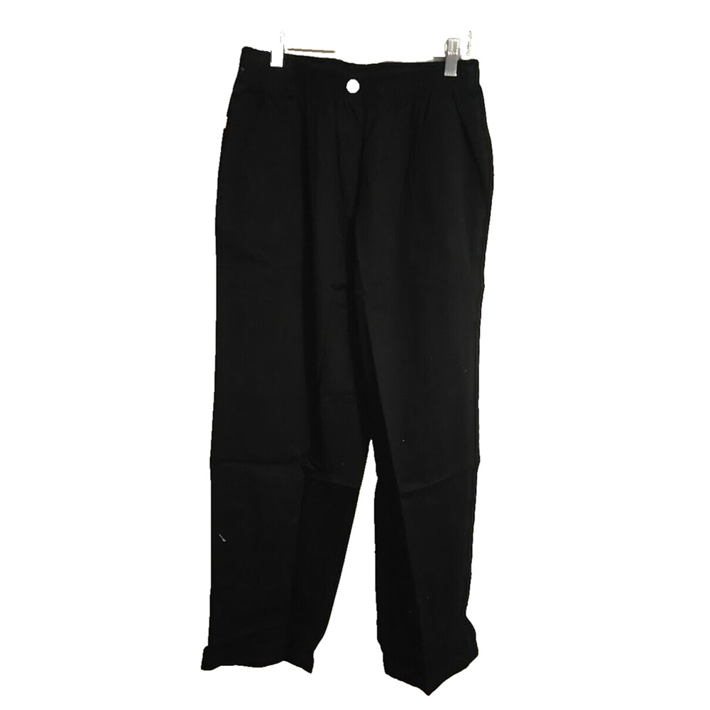 Woman Within Black Straight Leg Classic Fit High Rise Pants Womans Size 14WP